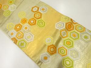 アンティーク　亀甲模様織出し袋帯（材料）